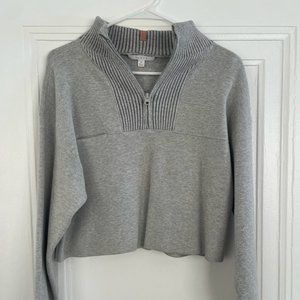 *NEW* Luxury brand Lunya - cropped half zip sweater